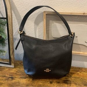 Coach black pebbled leather bag